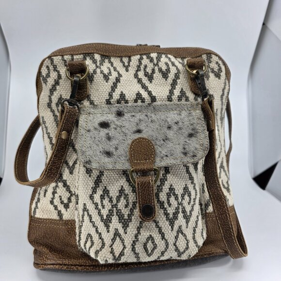 Myra Bag Wild Things Hair-on-Hide Backpack | Western Boho Convertible Bag main image 12